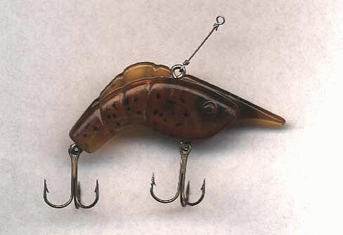 Vintage Heddon Shrimp Color AMP Amber Pearl Walleye Bass Fishing Lure