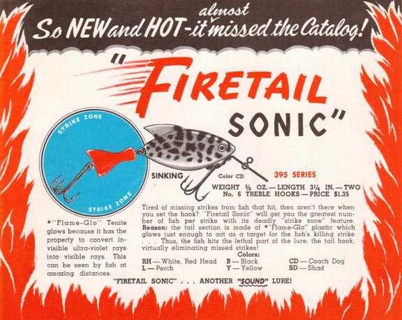 Heddon's Firetail Sonic