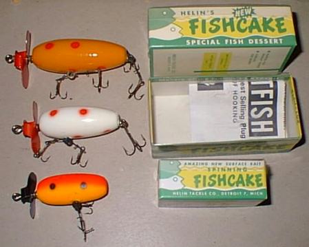 6 Helin Fishcake Fishing Lures In Dealer Box Wow!